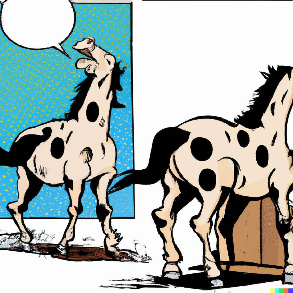 a horse, classic comic strip